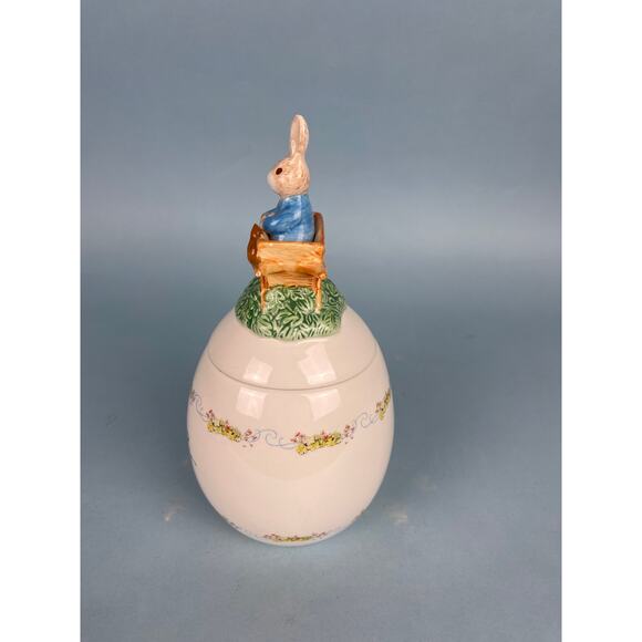 Vintage Teleflora Beatrix Potter Canister Peter Cottontail Jar 2003 - Picture 2 of 6